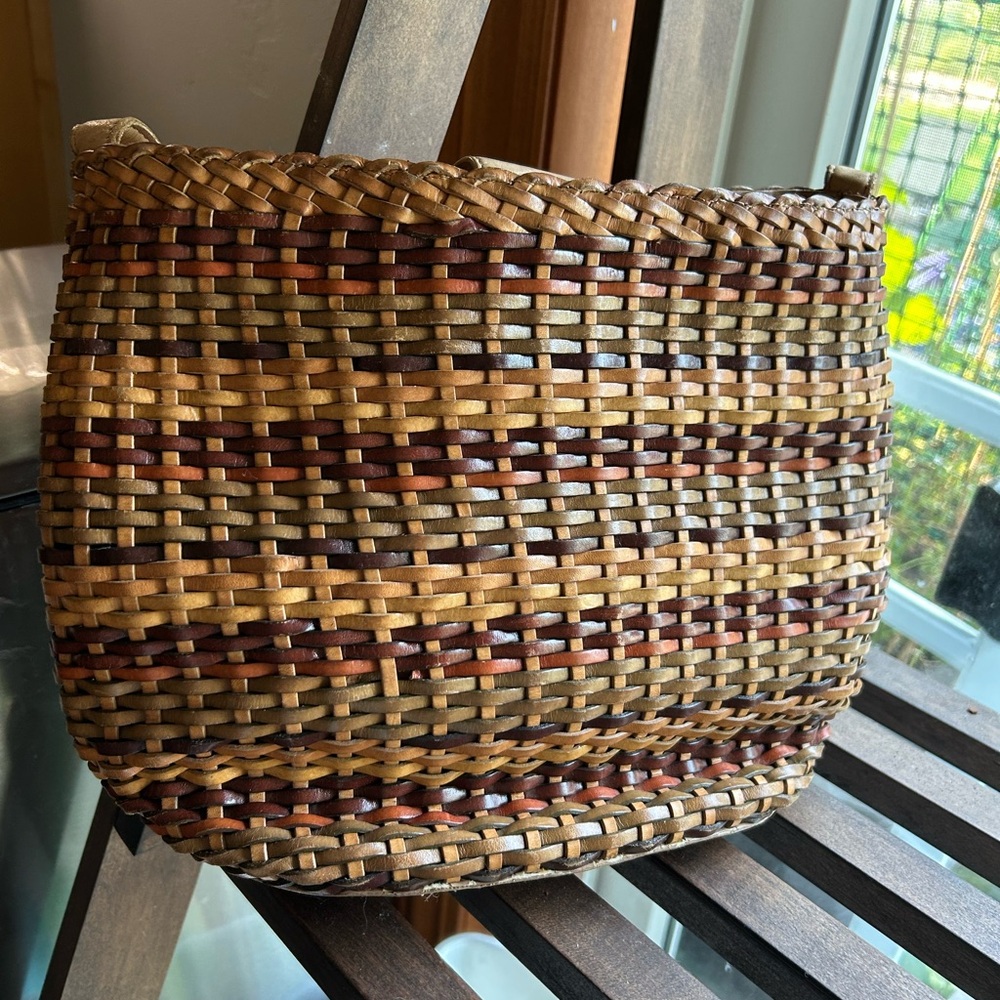 Vintage Fossil Multicolor Woven Shoulder Bag